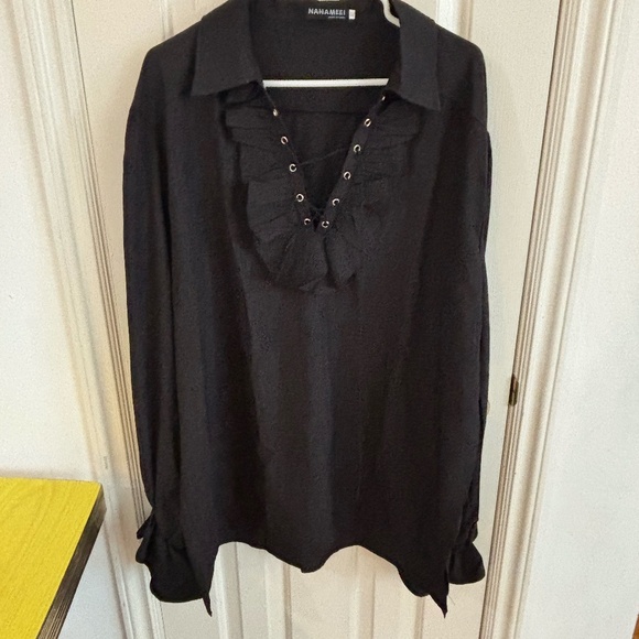 oversized lace up slowly blouse or dress depending on how u want to style - Picture 1 of 6